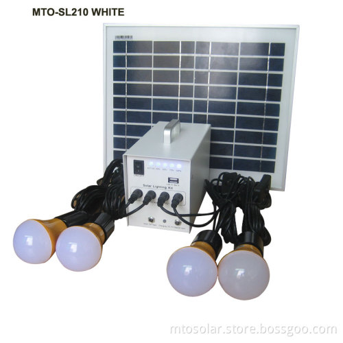 8hrs lighting 4 lamps home solar 10w solar light kit